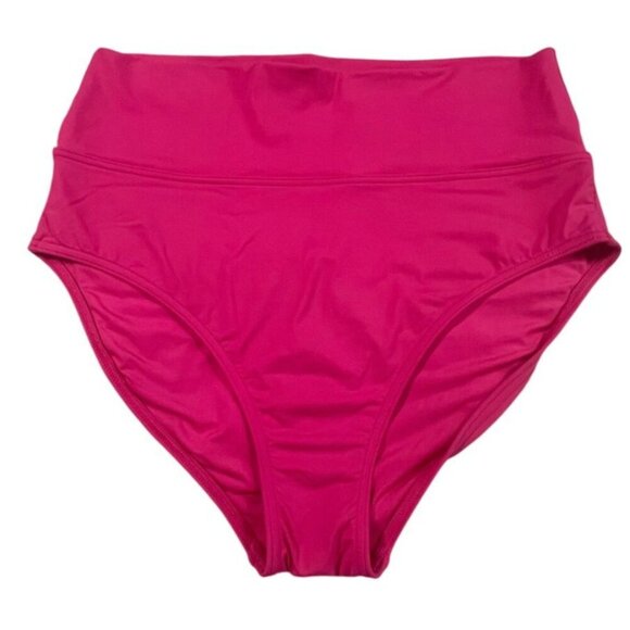 Lands' End Pink Pinchless High Waisted Bikini Bottom SIZE-14 - Picture 1 of 5